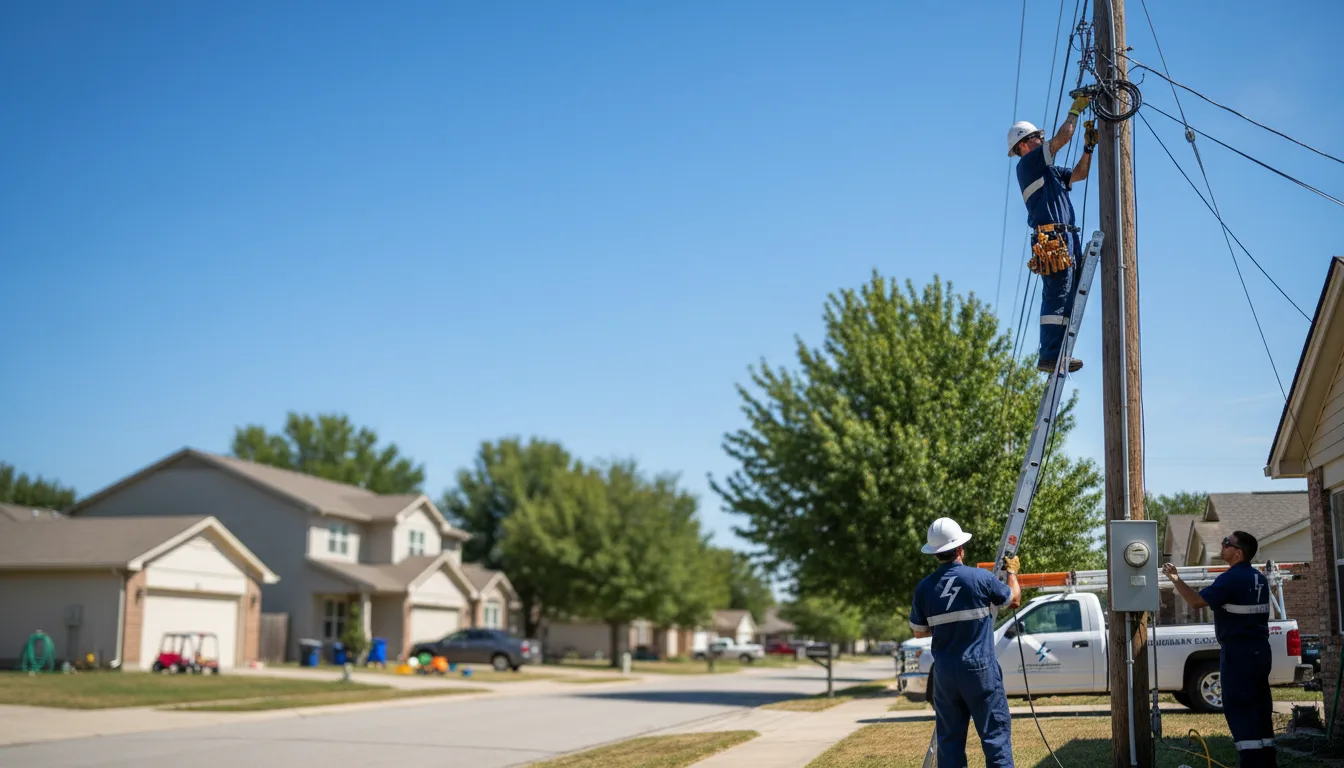 Residential electrician providing installation services in Kiefer, OK